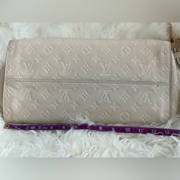 Louis Vuitton Luminuese Monogram Leather cream Crossbody Purse Authentic - Picture 9 of 10
